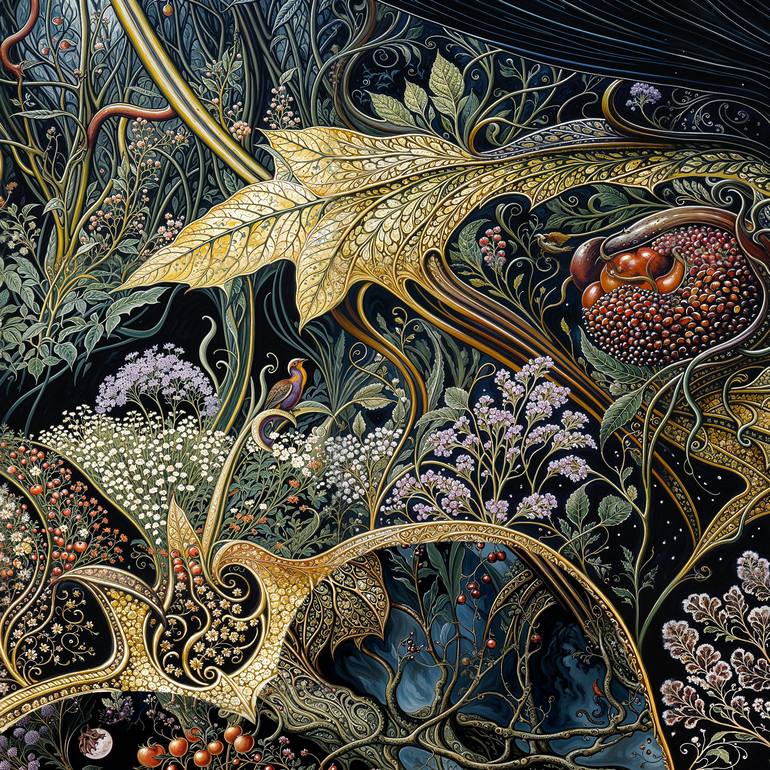 Original Artificial Intelligence Botanic Digital by David Thompson