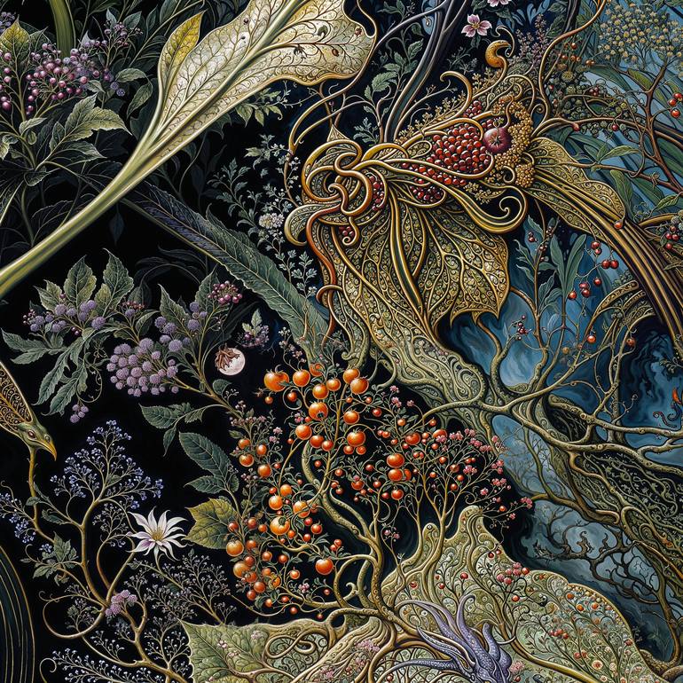 Original Artificial Intelligence Botanic Digital by David Thompson