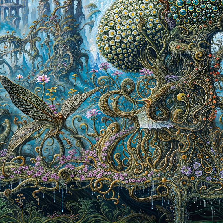 Original Artificial Intelligence Botanic Digital by David Thompson