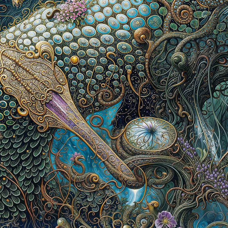 Original Artificial Intelligence Botanic Digital by David Thompson