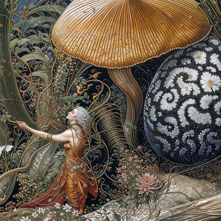 Original Artificial Intelligence Botanic Digital by David Thompson