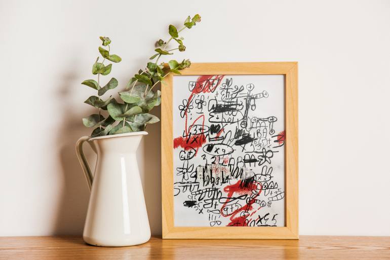 Original Abstract Expressionism Abstract Drawing by Deny Pribadi