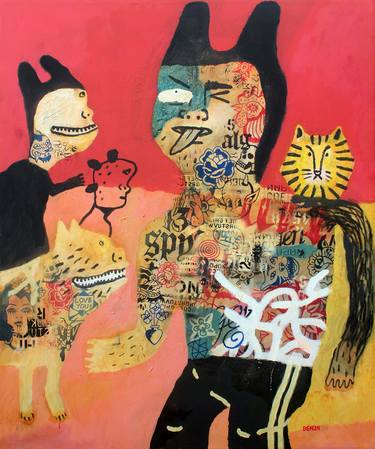 Original Expressionism People Paintings by Deny Pribadi