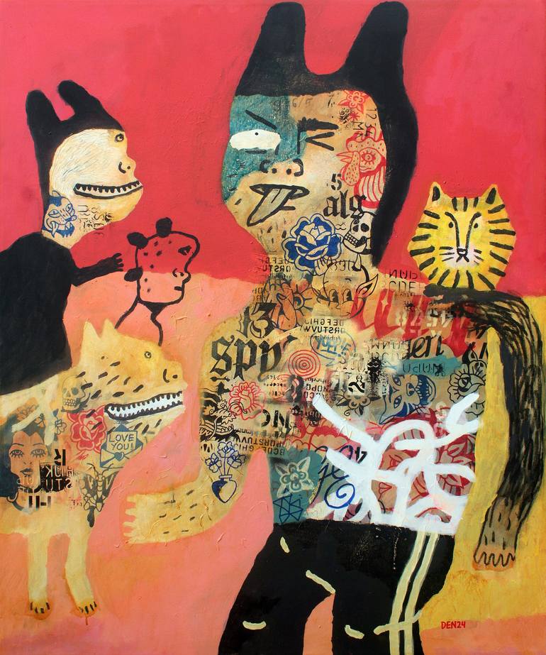 Original Expressionism People Paintings by Deny Pribadi