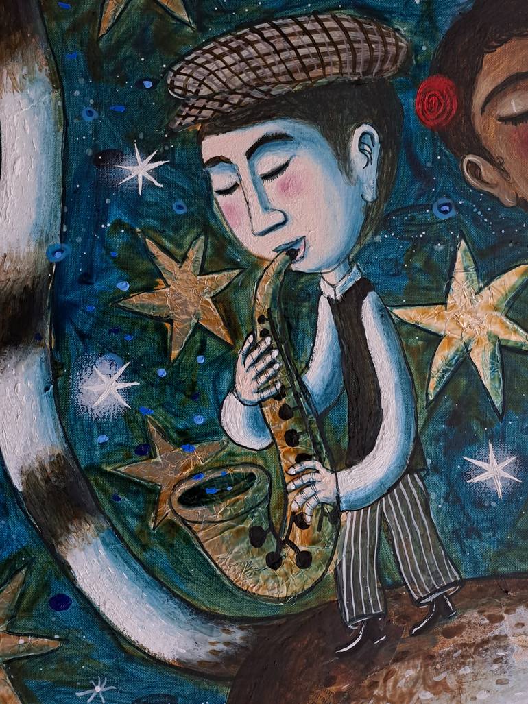 Original Figurative Music Painting by Pendelio Christian