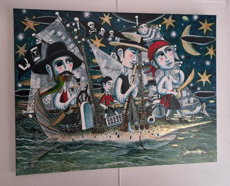 Original Sailboat Painting by pendelio christian
