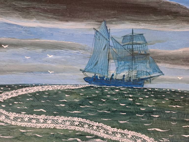 Original Surrealism Seascape Painting by Pendelio Christian