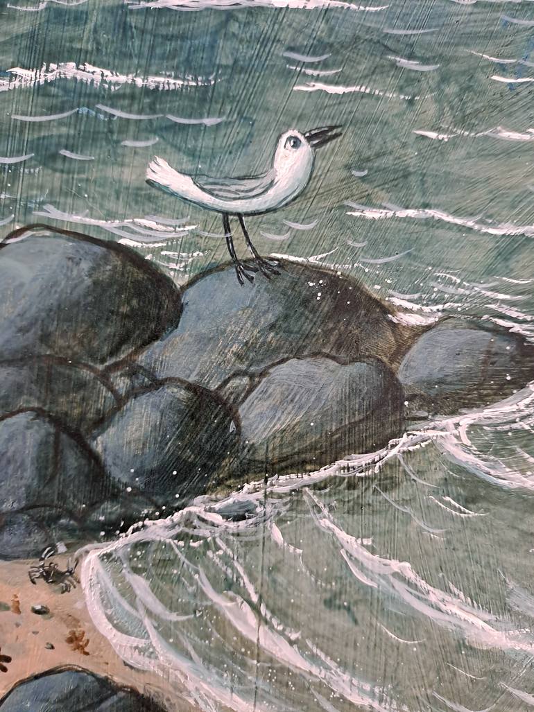 Original Surrealism Seascape Painting by Pendelio Christian