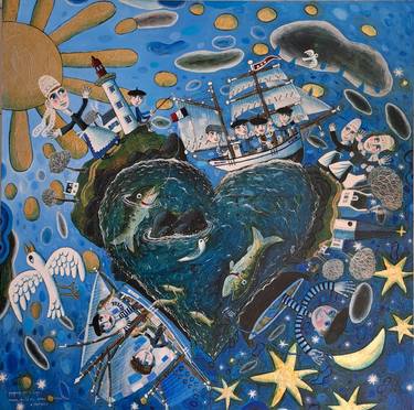 Original Symbolism Seascape Painting by Pendelio Christian