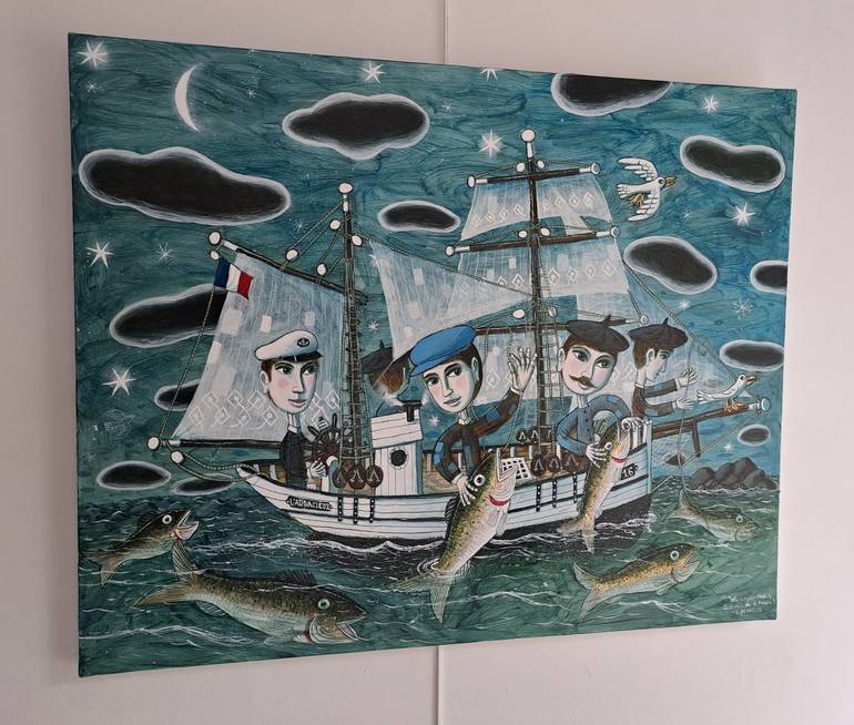 Original Boat Painting by pendelio christian