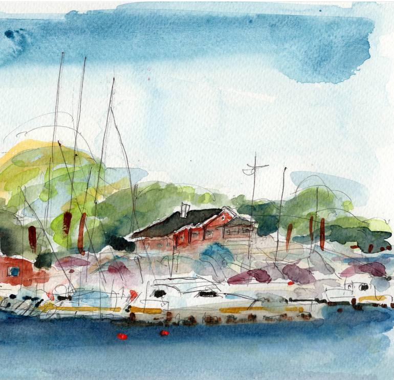 Original Impressionism Seascape Painting by Axel Taegen