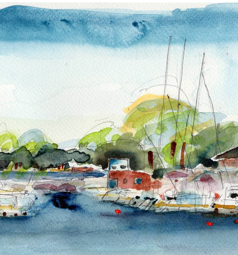 Original Impressionism Seascape Painting by Axel Taegen