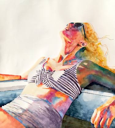 Print of Figurative Women Paintings by Andrea Merican
