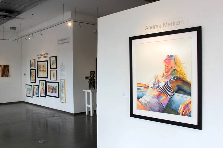 Original Expressionism Women Painting by Andrea Merican