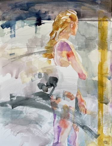 Original Abstract Expressionism Women Paintings by Andrea Merican