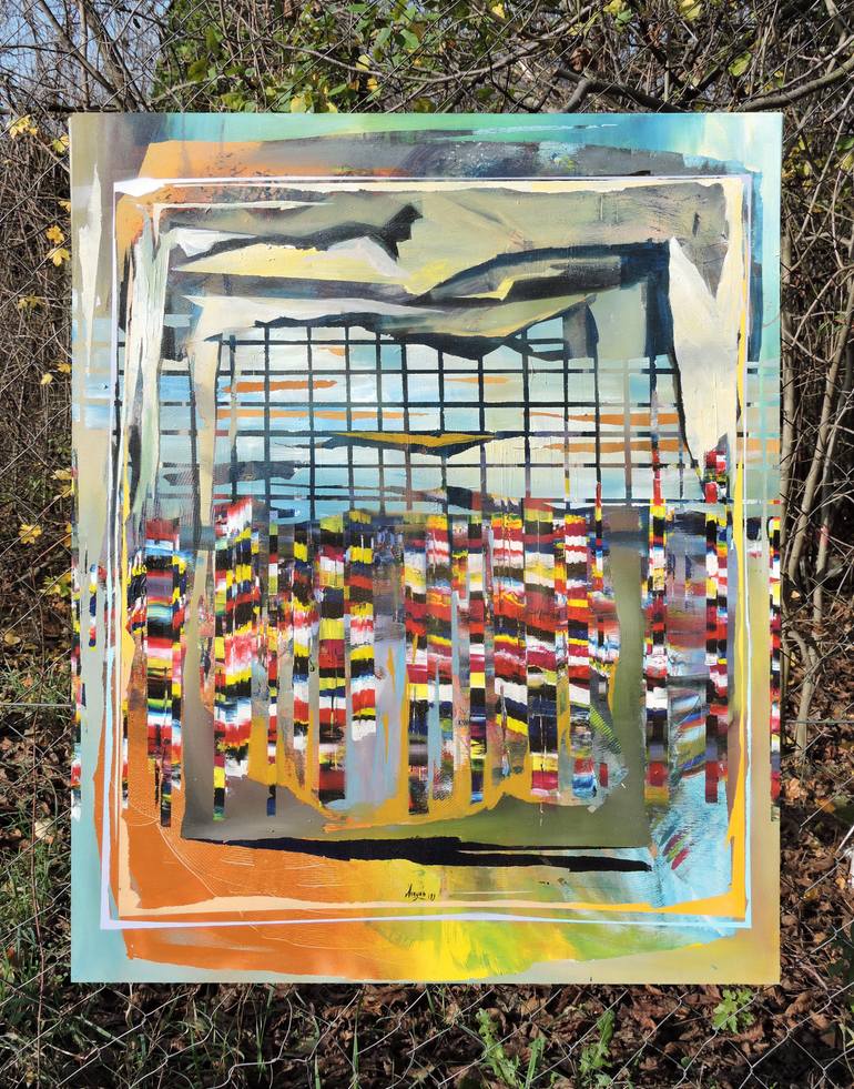 Original Abstract Expressionism Abstract Painting by Koppány Árnyas