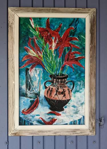 Greek Vase, Roman Glass, French Lilies thumb