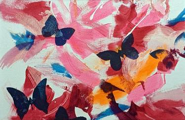 Original Abstract Floral Paintings by Chris Walker