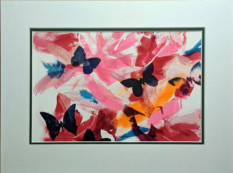 Original Abstract Floral Painting by Chris Walker
