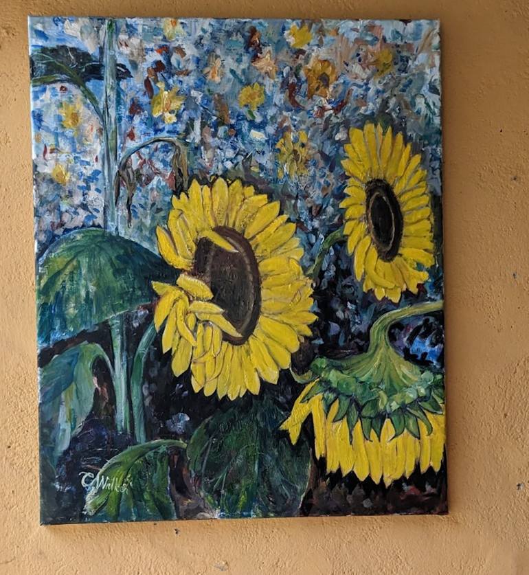 Original Impressionism Floral Painting by Chris Walker