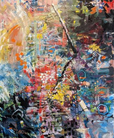 Original Abstract Expressionism Abstract Painting by Chris Walker