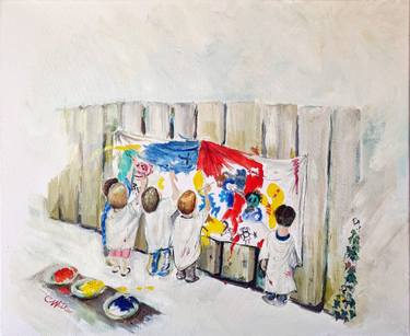 Original Illustration Children Painting by Chris Walker