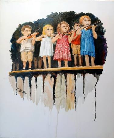 Original Illustration Children Painting by Chris Walker