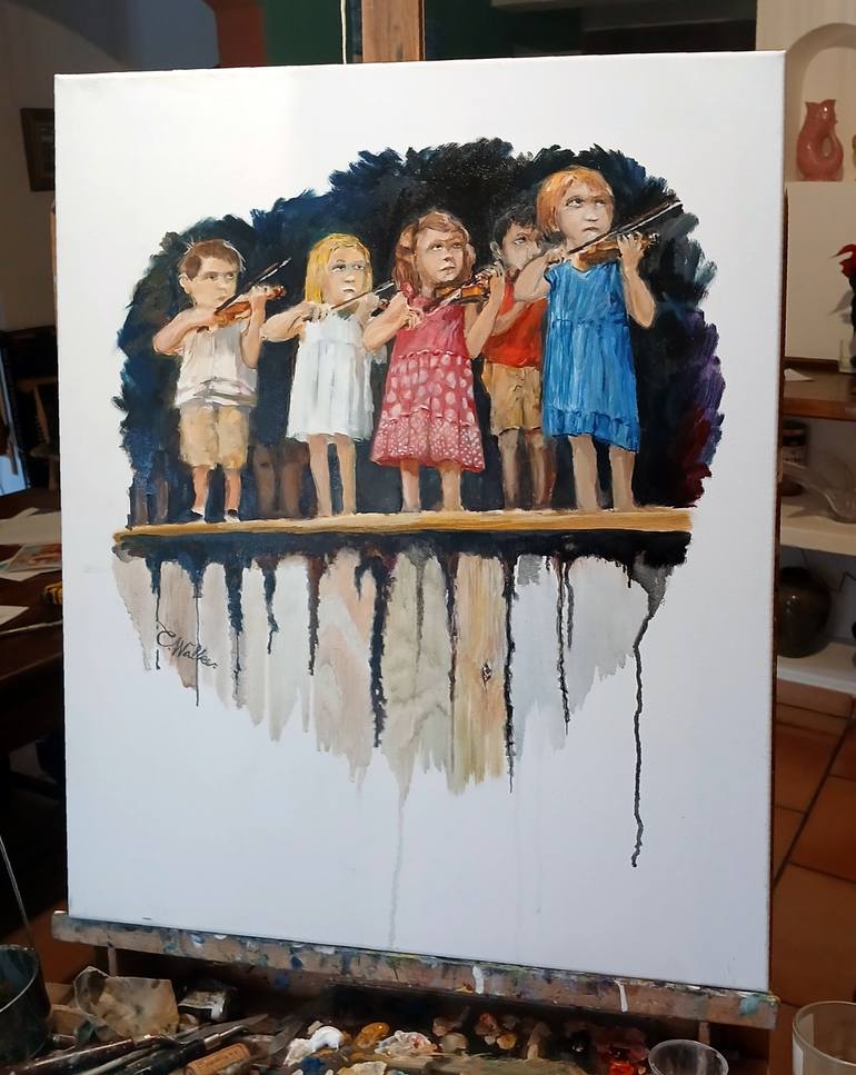Original Illustration Children Painting by Chris Walker