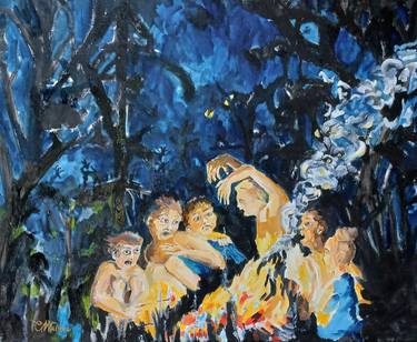 Original Illustration Children Painting by Chris Walker
