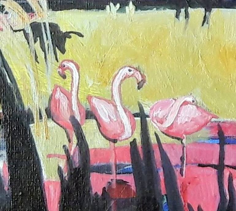 Original Art Deco Landscape Painting by Chris Walker