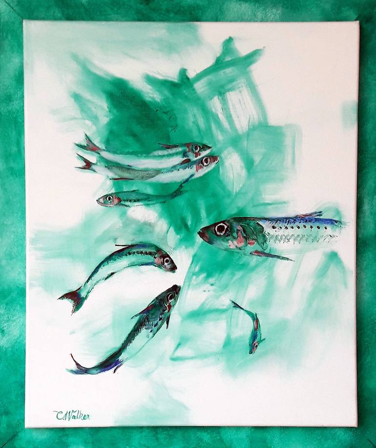 Original Conceptual Fish Painting by Chris Walker