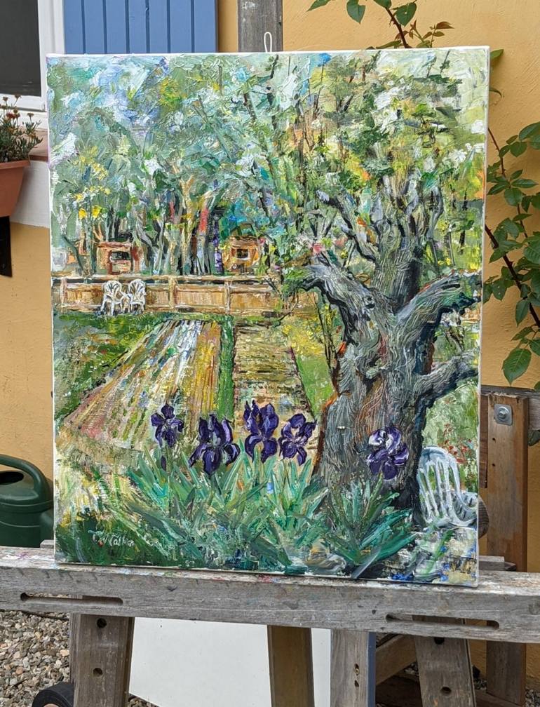 Original Expressionism Garden Painting by Chris Walker