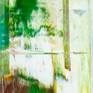 layering and scratching the color to get the atmosphere in a bright and wonderful forest
the painting is varnished for protection
the surface is glossy