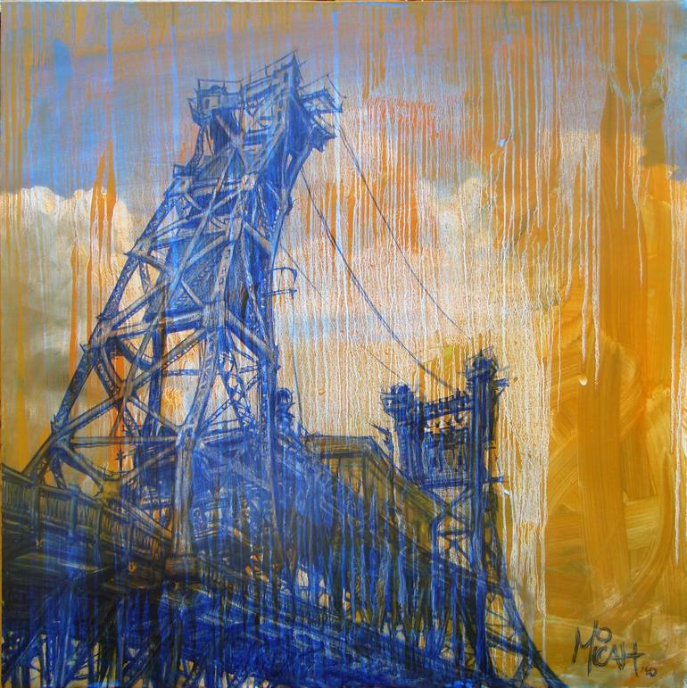 Steel Bridge Painting by Micah Krock | Saatchi Art