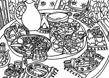 Print of Cuisine Drawings by joanna gregores