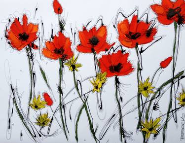 Poppies and daisies (Sold) thumb
