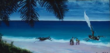 Original Expressionism Beach Painting by Alessandro Neckels