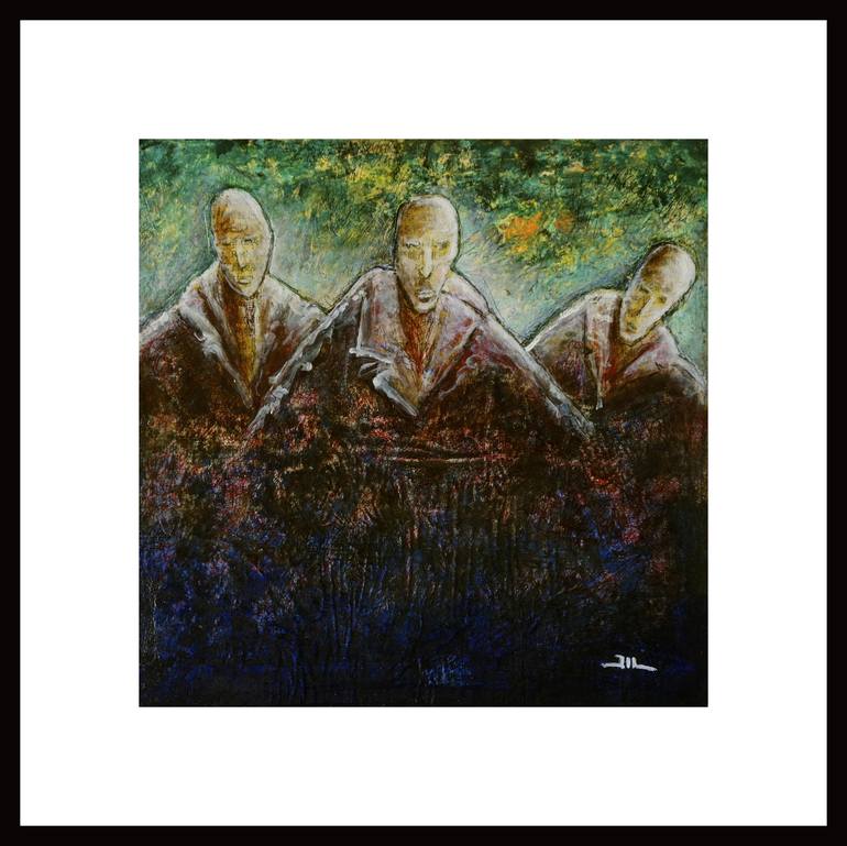 Original Fine Art Men Painting by LACROIX Jean-Luc