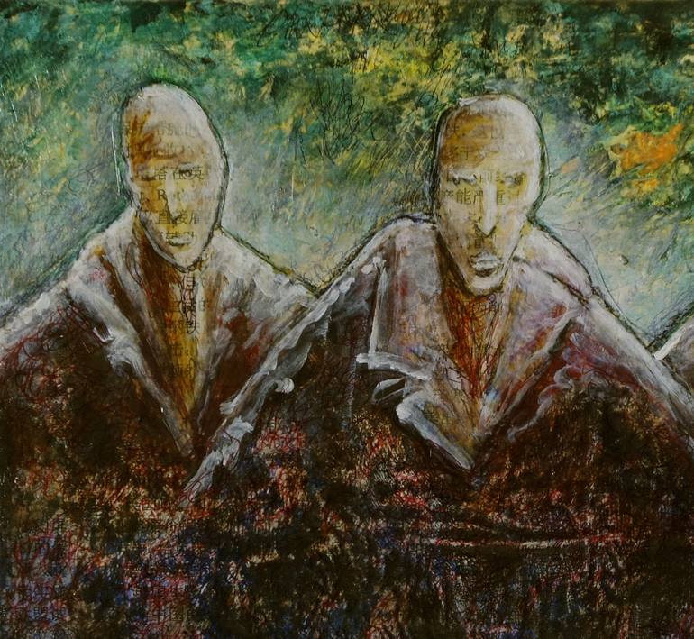 Original Fine Art Men Painting by LACROIX Jean-Luc