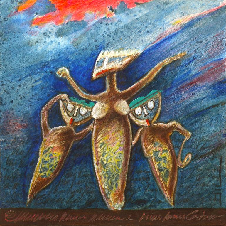 Original Surrealism Humor Painting by LACROIX Jean-Luc