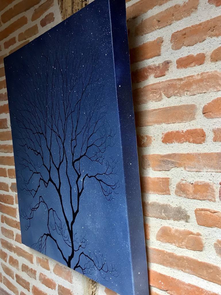 Original Minimalism Tree Painting by Natalie L