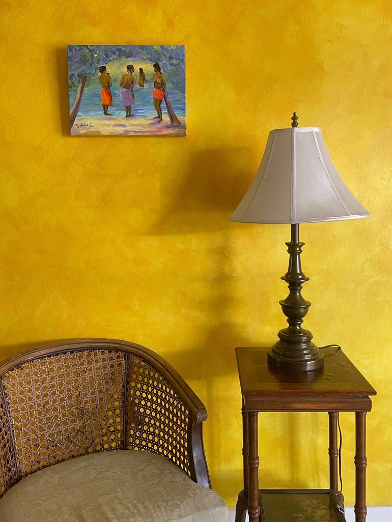 Original Figurative Nude Painting by Natalie L