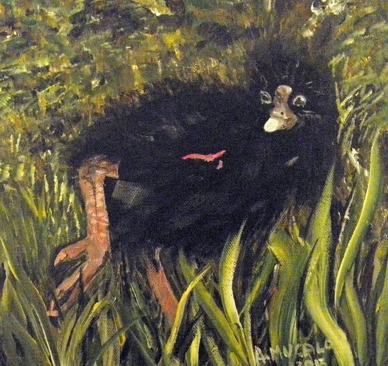 Pukeko Baby New Zealand Native Bird Painting by Averil Mucalo | Saatchi Art