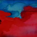 Hot night (painting on silk) by Elena Vijoli