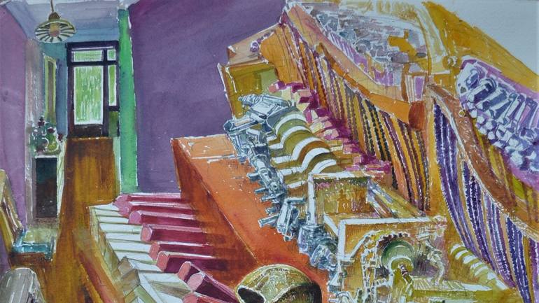 Original Art Deco Music Painting by Dmitry Kuznichenko