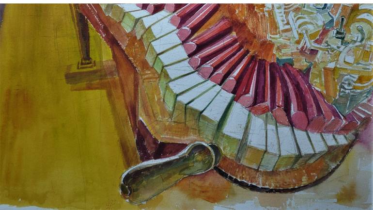 Original Art Deco Music Painting by Dmitry Kuznichenko