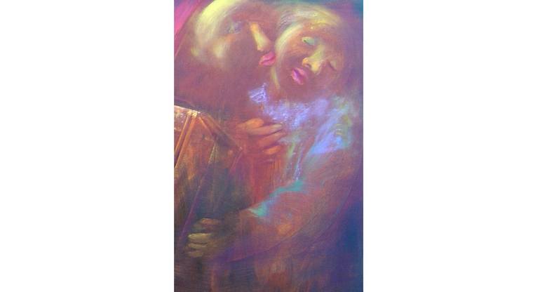 Original Art Deco Erotic Painting by Dmitry Kuznichenko