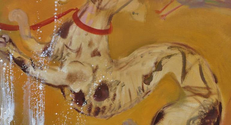 Original Documentary Dogs Painting by Dmitry Kuznichenko