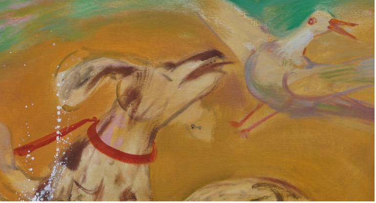 Original Documentary Dogs Painting by Dmitry Kuznichenko