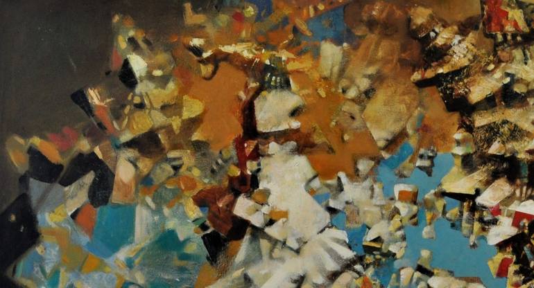 Original Abstract Expressionism Abstract Painting by Dmitry Kuznichenko